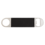 Black with Silver Engraving Bottle Opener - Laser Engraved Drinkware