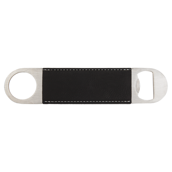 Black with Silver Engraving Bottle Opener - Laser Engraved Drinkware