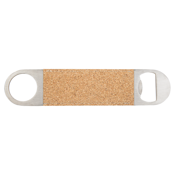 Cork with Black Engraving Bottle Opener - Laser Engraved Drinkware
