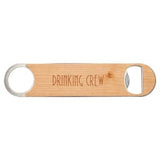 Wood Veneer-Wood Bottle Opener with Silicone Grip - Laser Engraved Drinkware