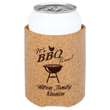 Cork with Black Engraving Beverage Holder - Laser Engraved Corporate Gift