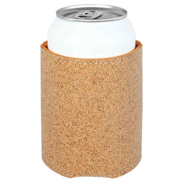 Cork with Black Engraving Beverage Holder - Laser Engraved Corporate Gift