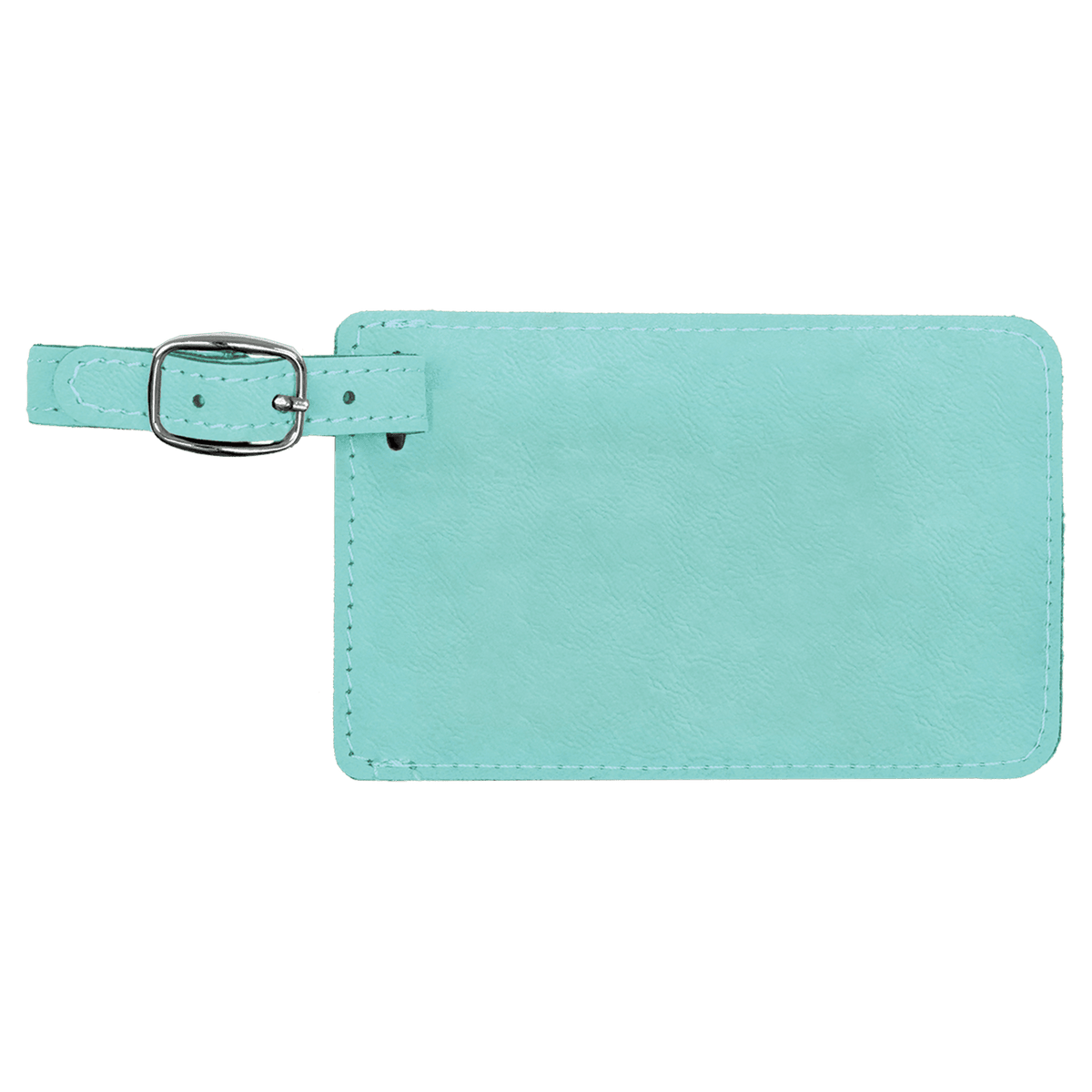 Teal with Black Engraving Luggage Tag - Laser Engraved Leatherette