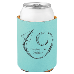 Teal with Black Engraving Beverage Holder - Laser Engraved Corporate Gift