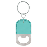 Teal with Black Engraving Bottle Opener Keychain - Laser Engraved Drinkware