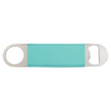Teal/Black/Silver Bottle Opener - Laser Engraved Drinkware