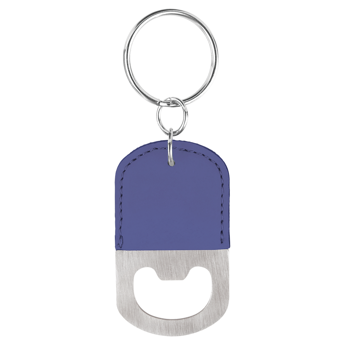 Purple with Black Engraving Bottle Opener Keychain - Laser Engraved Drinkware