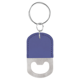Purple with Black Engraving Bottle Opener Keychain - Laser Engraved Drinkware