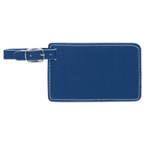 Blue with Silver Engraving Luggage Tag - Laser Engraved Leatherette
