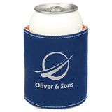 Blue/Silver Beverage Holder - Laser Engraved Corporate Gift