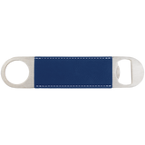 Blue/Silver Bottle Opener - Laser Engraved Drinkware