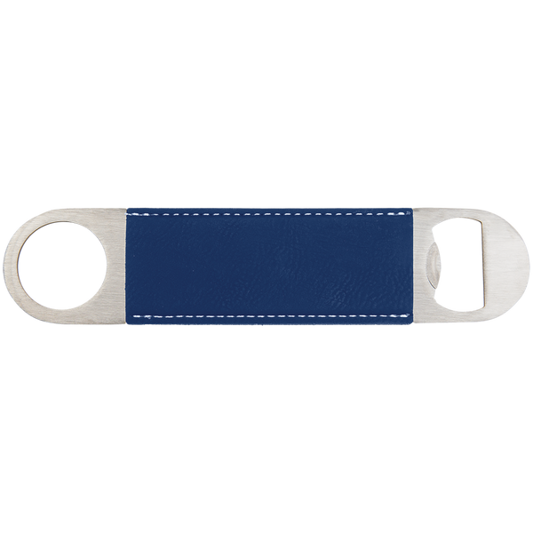 Blue/Silver Bottle Opener - Laser Engraved Drinkware