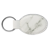 Oval Keychain - Laser Engraved Leatherette