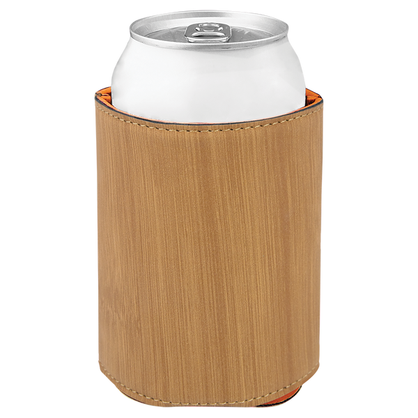 Bamboo with Black Engraving Beverage Holder - Laser Engraved Corporate Gift