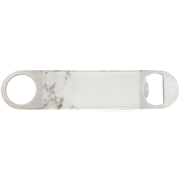 White Marble Bottle Opener - Laser Engraved Drinkware