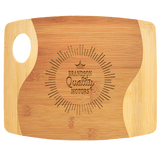 Two Tone Cutting Board with Handle - Laser Engraved Kitchen