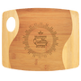 Two Tone Cutting Board with Handle - Laser Engraved Kitchen