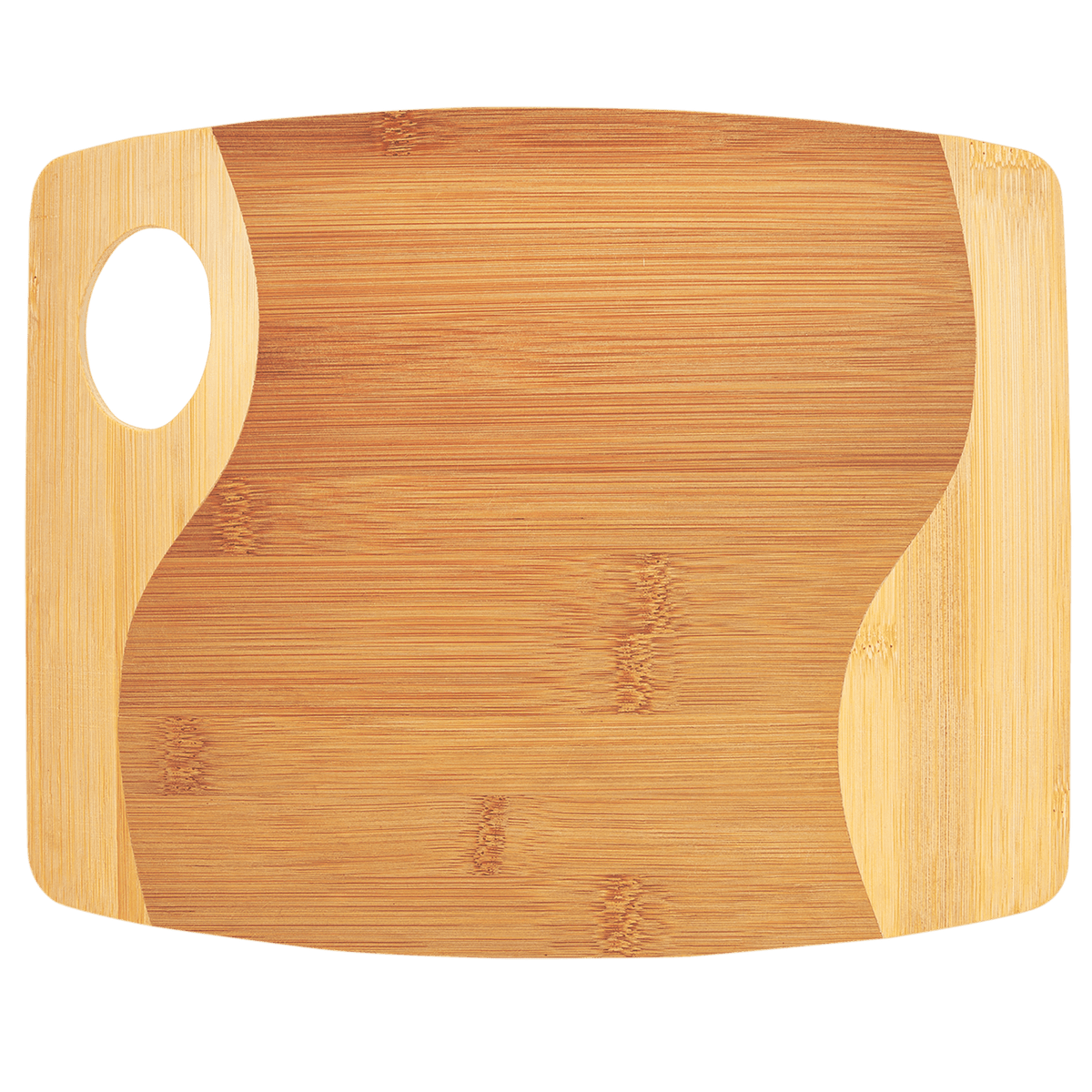 Two Tone Cutting Board with Handle - Laser Engraved Kitchen