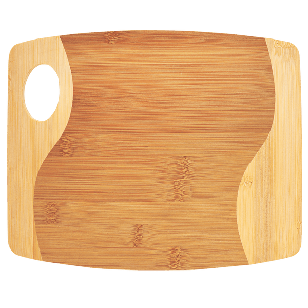 Two Tone Cutting Board with Handle - Laser Engraved Kitchen