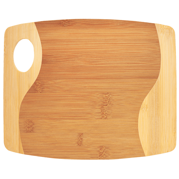 Two Tone Cutting Board with Handle - Laser Engraved Kitchen