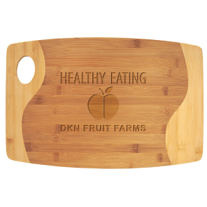 Two Tone Cutting Board with Handle - Laser Engraved Kitchen