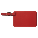 Red with Black Engraving Luggage Tag - Laser Engraved Leatherette
