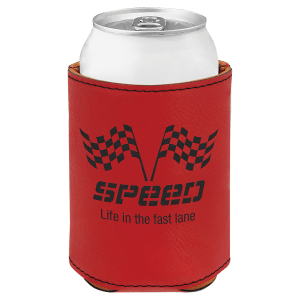 Red with Black Engraving Beverage Holder - Laser Engraved Corporate Gift