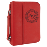 Book/Bible Cover with Handle and Zipper - Laser Engraved Gift