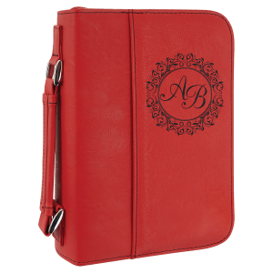 Book/Bible Cover with Handle and Zipper - Laser Engraved Gift