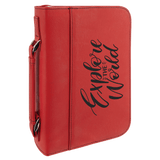 Book/Bible Cover with Handle and Zipper - Laser Engraved Gift