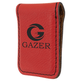 Red with Black Engraving Money Clip - Laser Engraved Leatherette