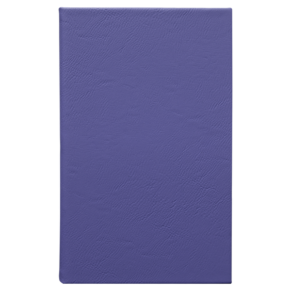 Purple with Black Engraving Journal with Lined Notepad - Laser Engraved Leatherette