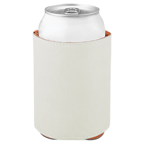 White with Black Engraving Beverage Holder - Laser Engraved Corporate Gift