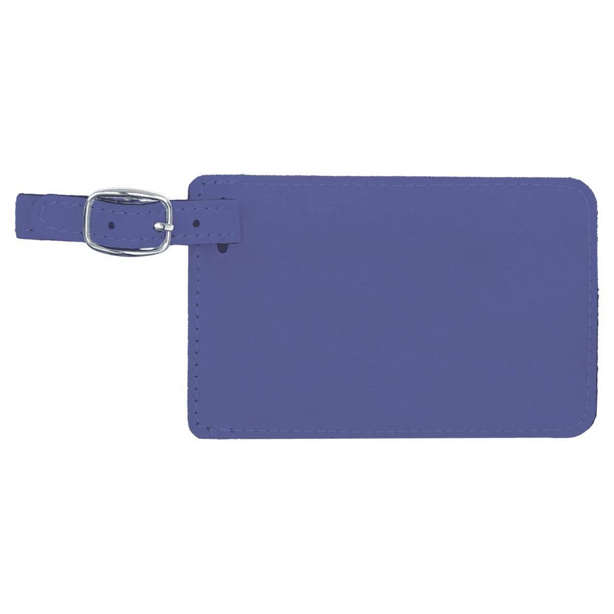 Purple with Black Engraving Luggage Tag - Laser Engraved Leatherette