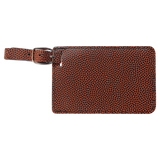 Football with Black Engraving Luggage Tag - Laser Engraved Leatherette