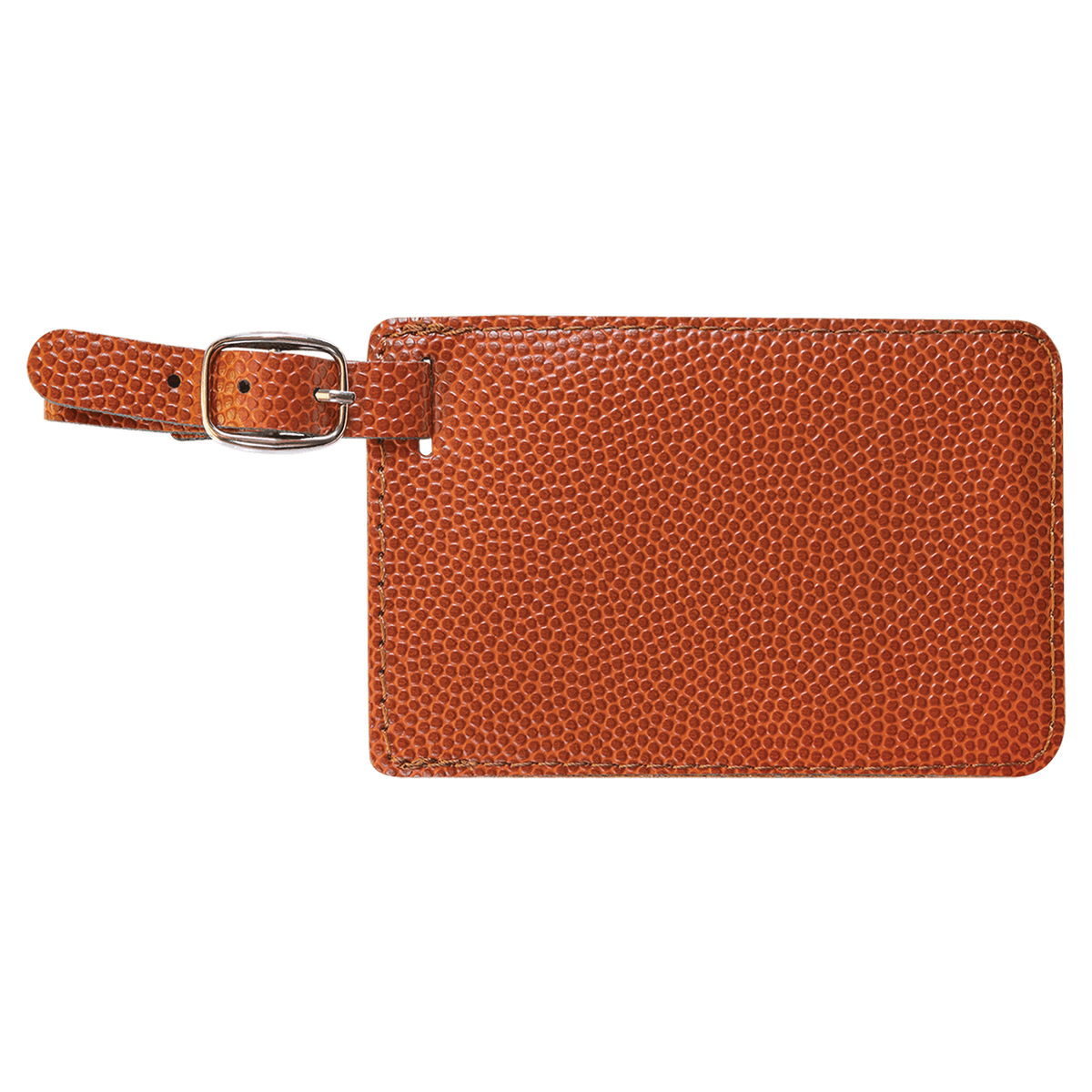 Basketball with Black Engraving Luggage Tag - Laser Engraved Leatherette