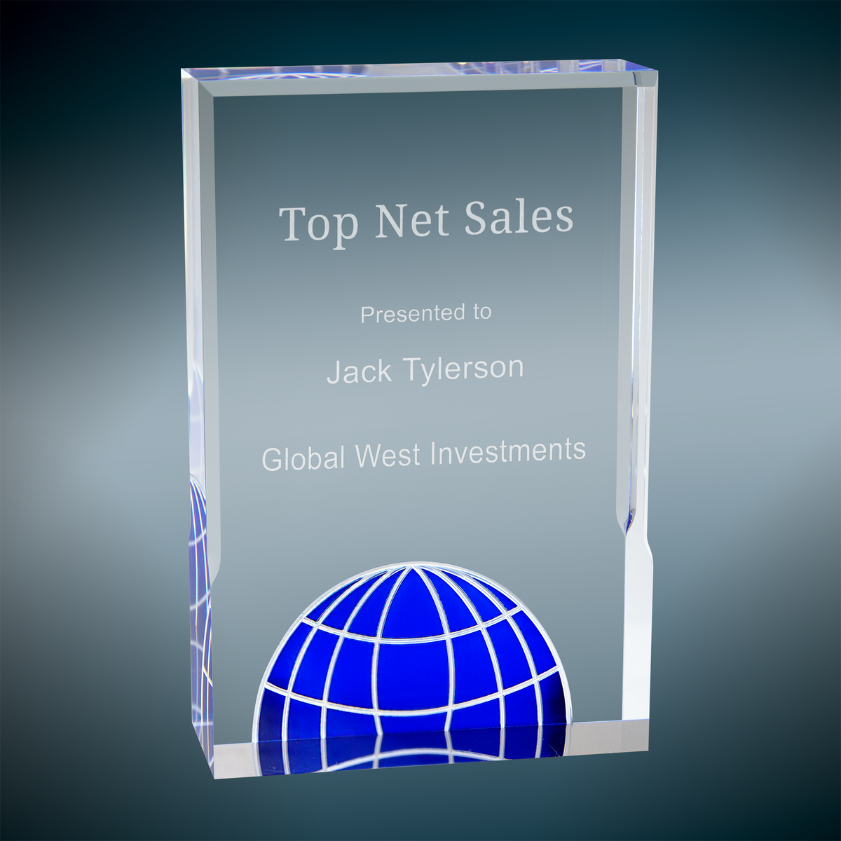 Globe Acrylic - Custom Engraved Award