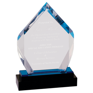 Fusion Diamond Impress Acrylic with Black Glass Base - Laser Engraved Drinkware