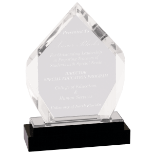 Fusion Diamond Impress Acrylic with Black Glass Base - Laser Engraved Drinkware