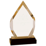 Fusion Diamond Impress Acrylic with Black Glass Base - Laser Engraved Drinkware