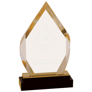 Fusion Diamond Impress Acrylic with Black Glass Base - Laser Engraved Drinkware