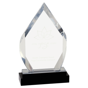 Fusion Diamond Impress Acrylic with Black Glass Base - Laser Engraved Drinkware