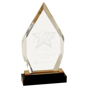 Fusion Diamond Impress Acrylic with Black Glass Base - Laser Engraved Drinkware