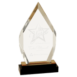 Fusion Diamond Impress Acrylic with Black Glass Base - Laser Engraved Drinkware