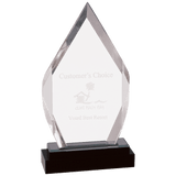 Fusion Diamond Impress Acrylic with Black Glass Base - Laser Engraved Drinkware