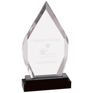 Fusion Diamond Impress Acrylic with Black Glass Base - Laser Engraved Drinkware