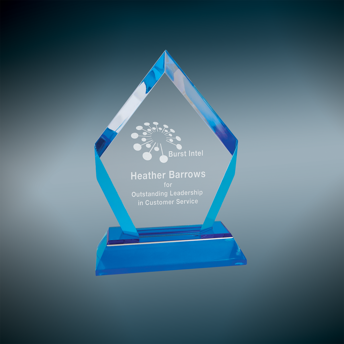 Frosted Base Diamond Impress Acrylic - Custom Engraved Award