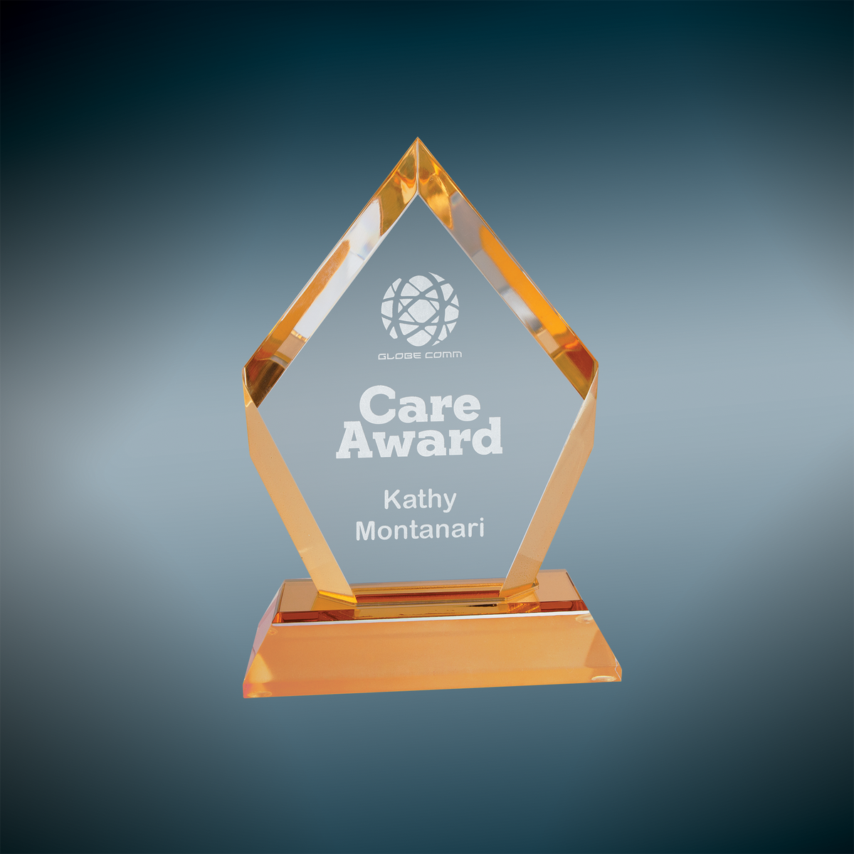Frosted Base Diamond Impress Acrylic - Custom Engraved Award