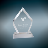 Frosted Base Diamond Impress Acrylic - Custom Engraved Award