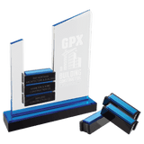 Peak Slant Perpetual Impress Acrylic with 6 Blocks - Custom Engraved Award